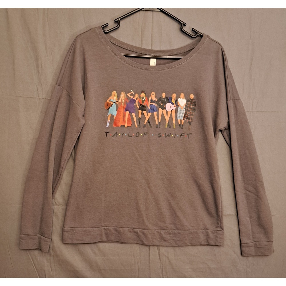 Next Level Taylor Swift Eras Tour Graphic‎ Crewneck Sweatshirt Womens Size Large
